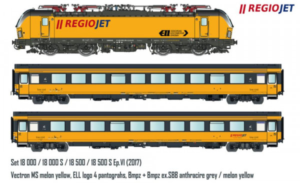 3tlg. REGIO JEt Set Vectron + 2x Bpm Ep.VI AC Sound